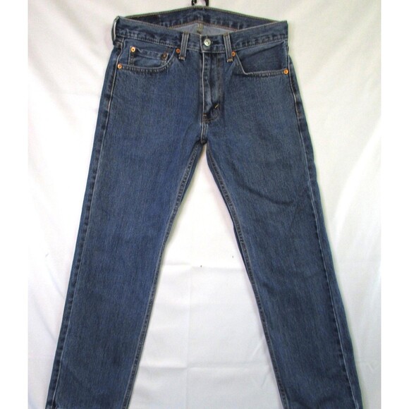 Levis 505 Jeans Mens 31x30 Blue Denim Straight Leg Zip Fly Classic Fit 5-Pocket - Picture 1 of 10